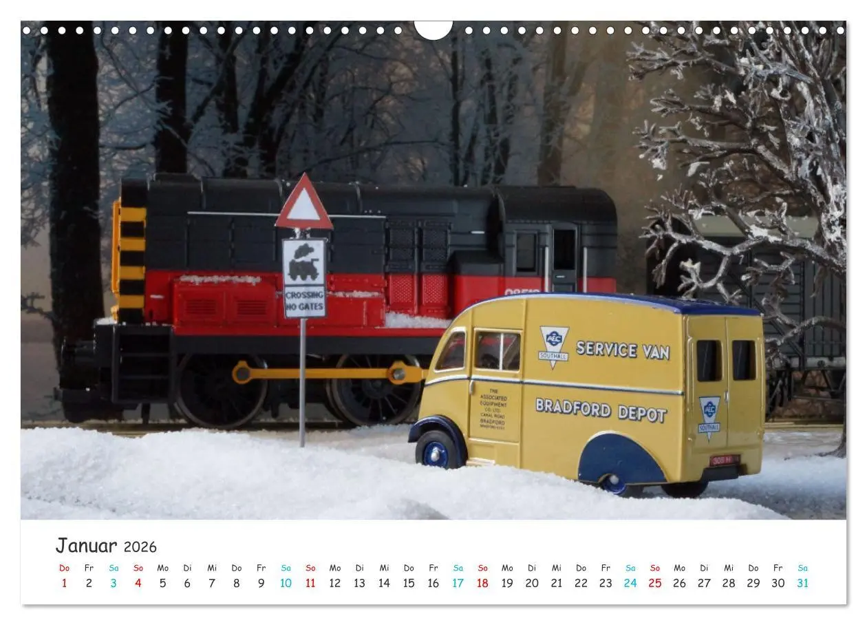 Bild: 9783457352809 | Autos auf der Modellbahn (Wandkalender 2026 DIN A3 quer), CALVENDO...