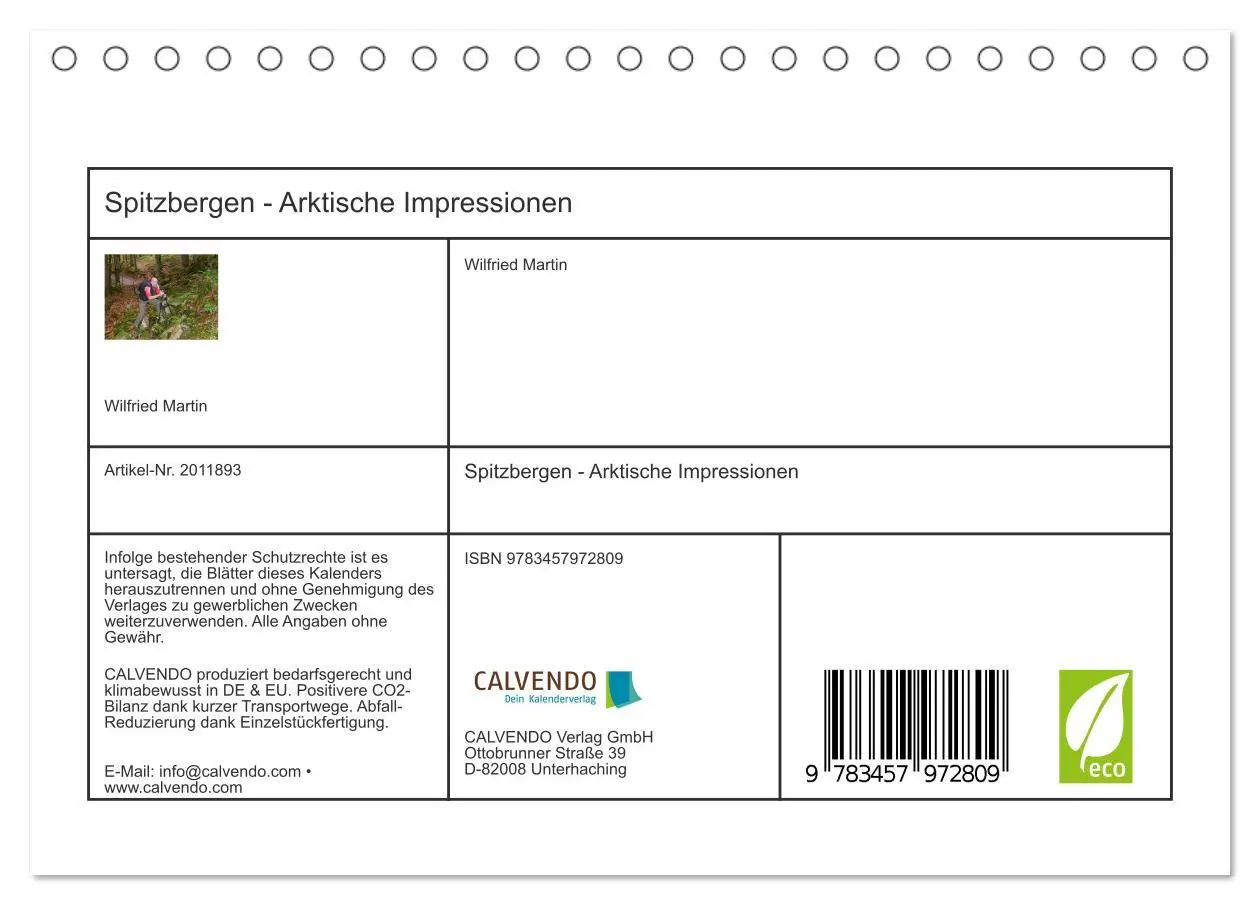 Bild: 9783457972809 | Spitzbergen - Arktische Impressionen (Tischkalender 2026 DIN A5...