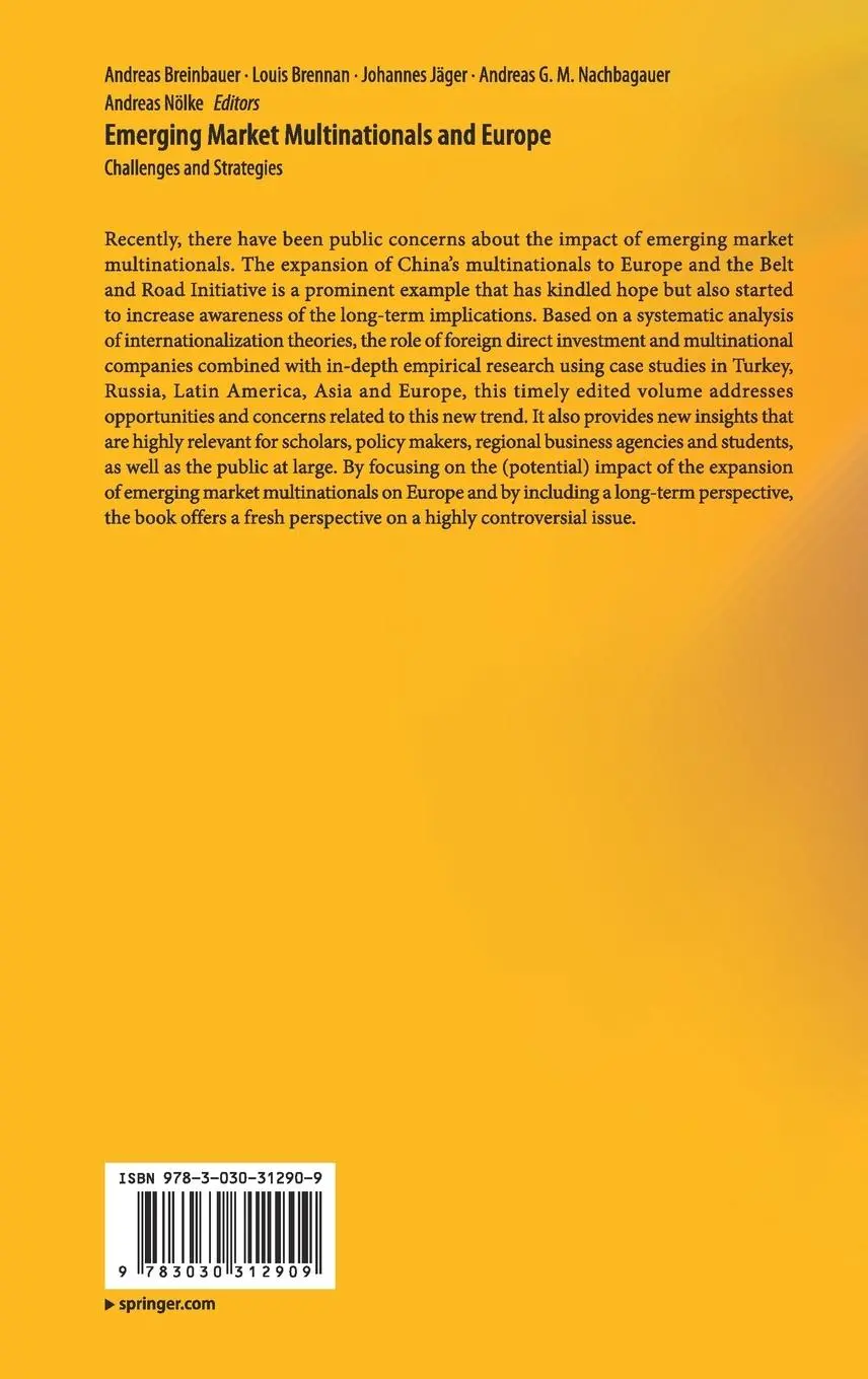 Rückseite: 9783030312909 | Emerging Market Multinationals and Europe | Challenges and Strategies