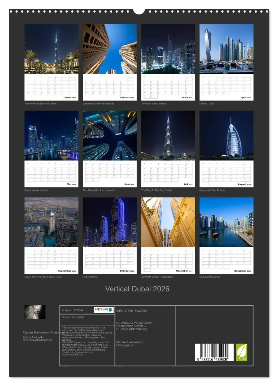 Bild: 9783516432909 | Vertical Dubai 2026 (hochwertiger Premium Wandkalender 2026 DIN A2...