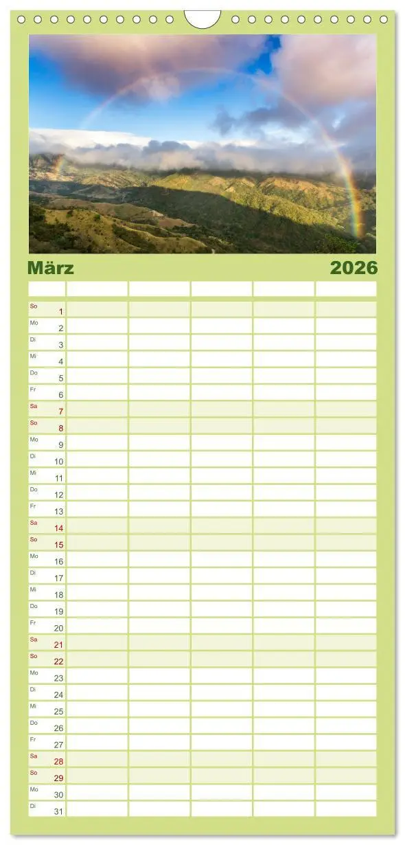 Bild: 9783516502909 | Familienplaner 2026 - Costa Rica - Tierwelt und Landschaften mit 5...