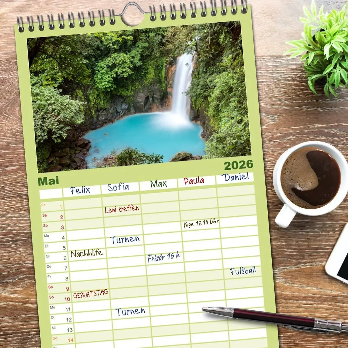 Bild: 9783516502909 | Familienplaner 2026 - Costa Rica - Tierwelt und Landschaften mit 5...