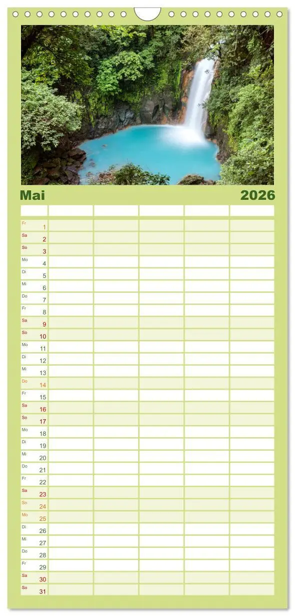 Bild: 9783516502909 | Familienplaner 2026 - Costa Rica - Tierwelt und Landschaften mit 5...