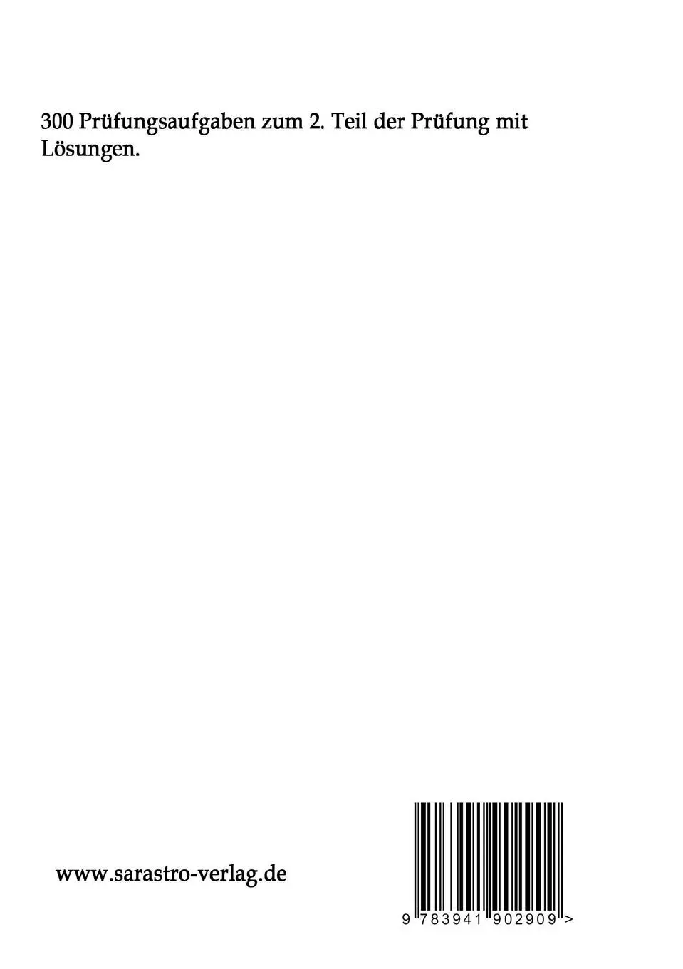 Rückseite: 9783941902909 | 300 Prüfungsfragen zum Wirtschaftsfachwirt | 2. Prüfungsteil | Autor