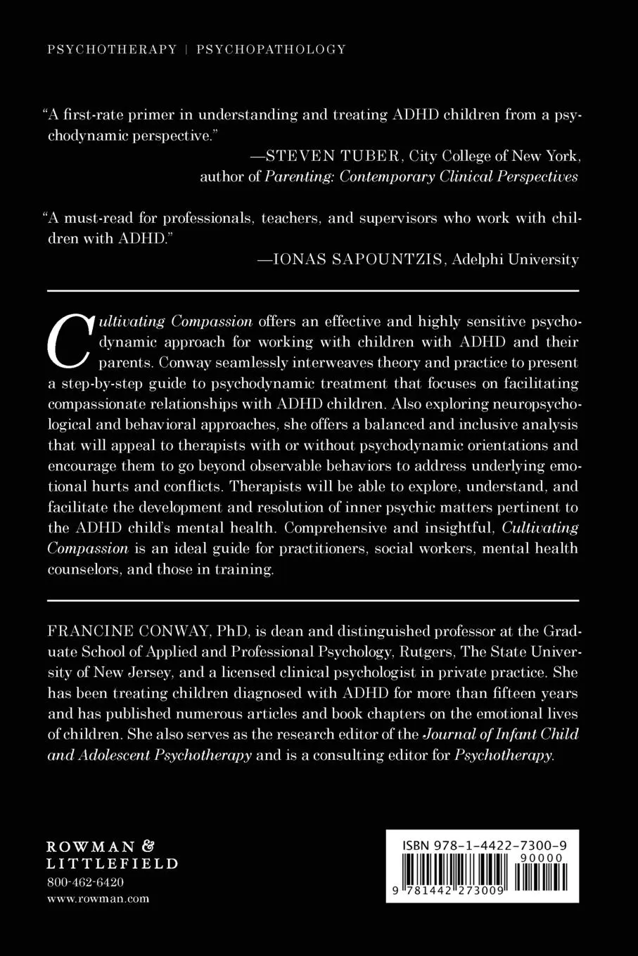 Rückseite: 9781442273009 | Cultivating Compassion | Francine Conway | Taschenbuch | Englisch