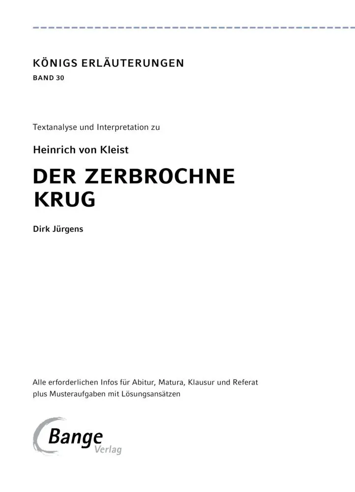 Bild: 9783129303009 | Der zerbrochne Krug von Heinrich von Kleist. - Textanalyse und...