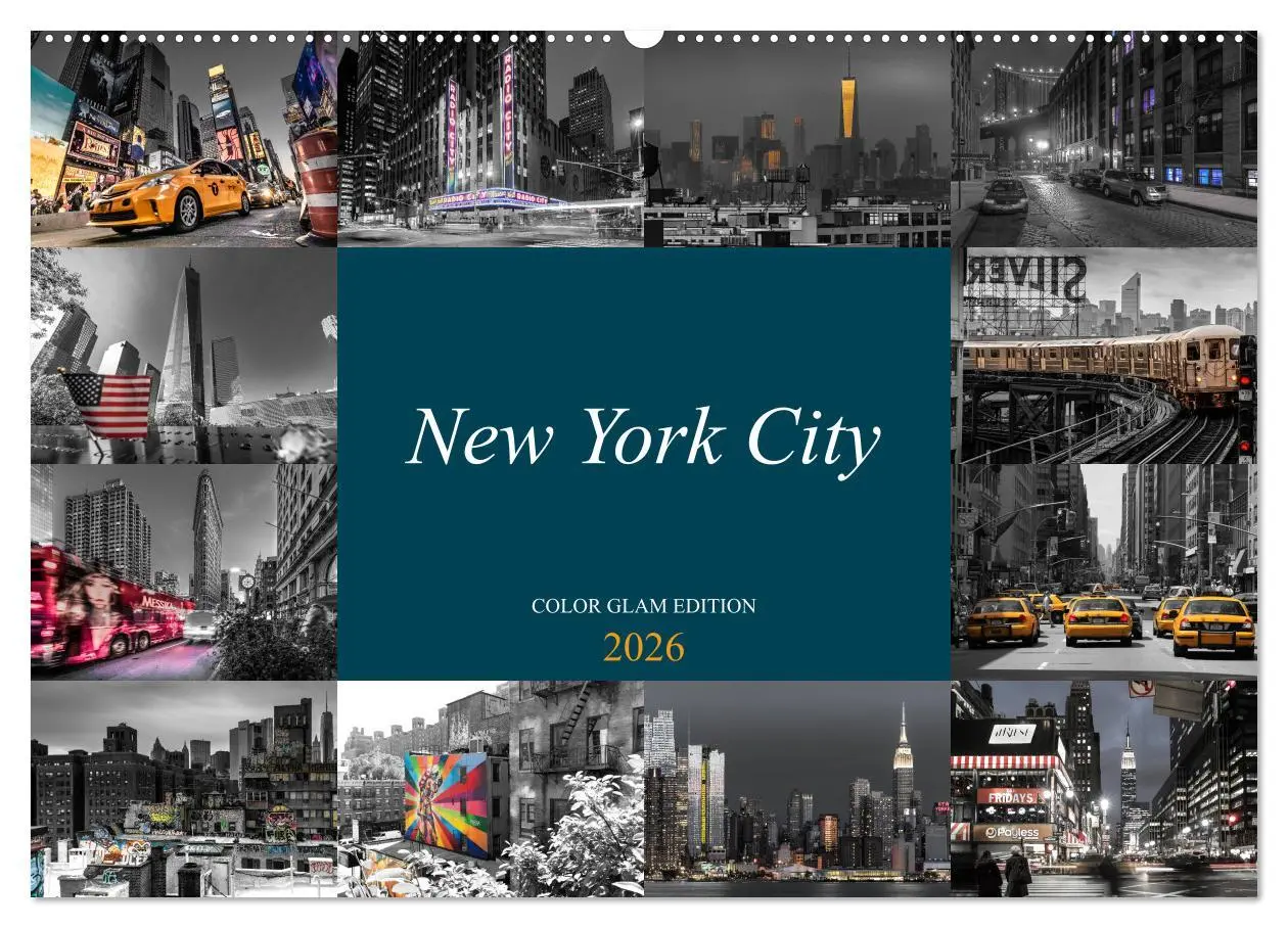 Cover: 9783457923009 | New York City - Color Glam Edition (Wandkalender 2026 DIN A2 quer),...