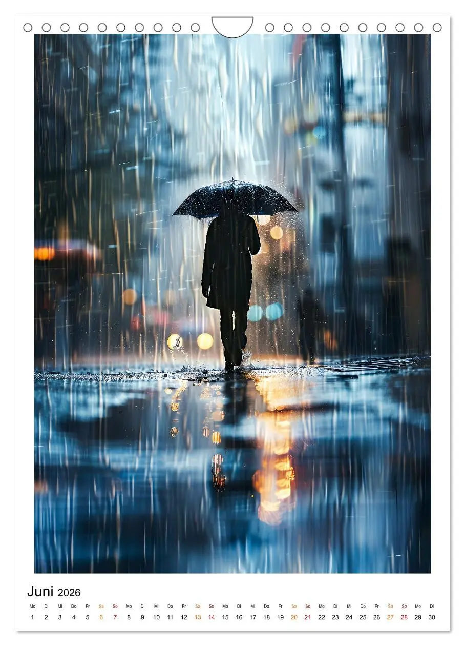 Bild: 9783516253009 | Regen Tage (Wandkalender 2026 DIN A4 hoch), CALVENDO Monatskalender