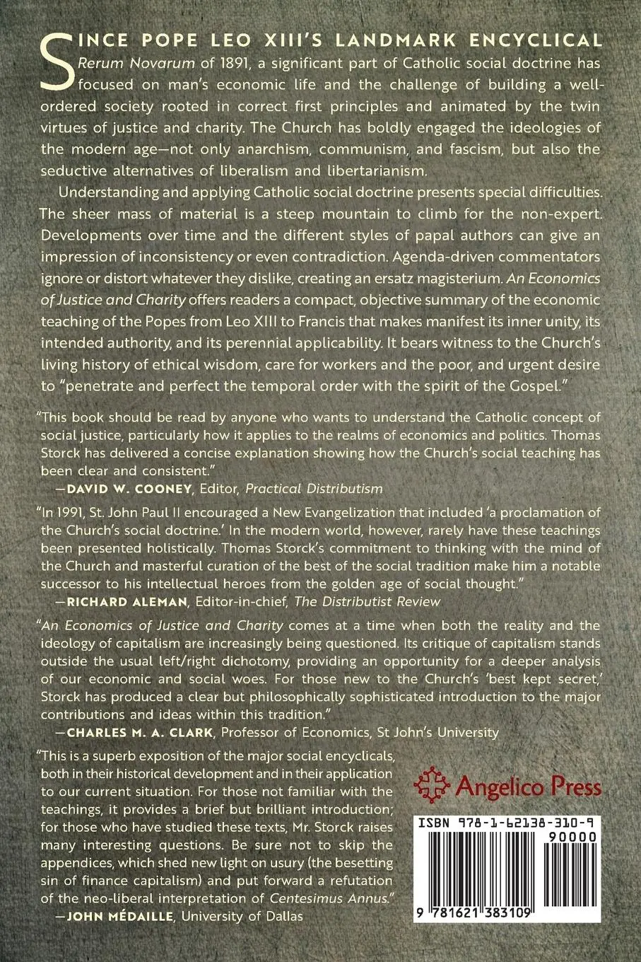 Rückseite: 9781621383109 | An Economics of Justice and Charity | Thomas Storck | Taschenbuch