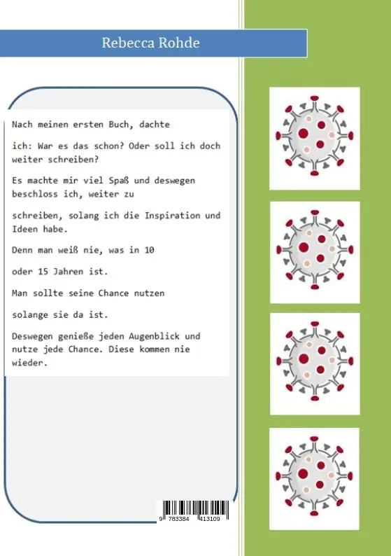 Rückseite: 9783384413109 | Mein Leben mit Corona | Rebecca Rohde | Taschenbuch | 104 S. | Deutsch