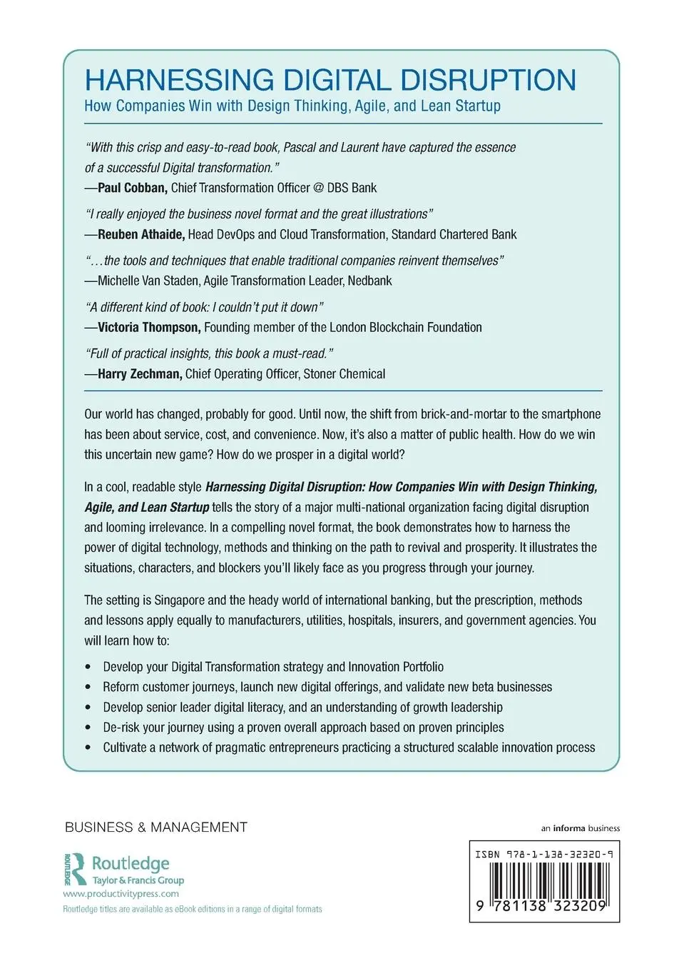 Rückseite: 9781138323209 | Harnessing Digital Disruption | Pascal Dennis (u. a.) | Taschenbuch
