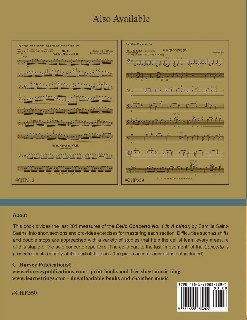 Rückseite: 9781635233209 | The Saint-Saens Cello Concerto No. 1 Study Book, Volume Two;...