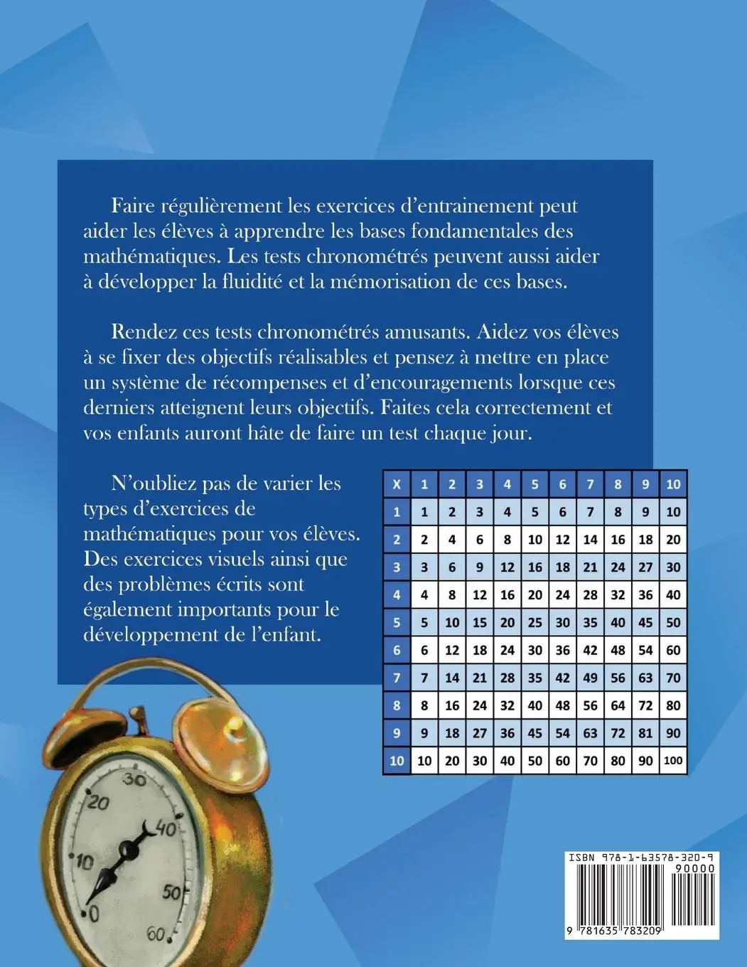 Rückseite: 9781635783209 | Les tables de multiplication - 100 Jours d'Exercices Chronométrés