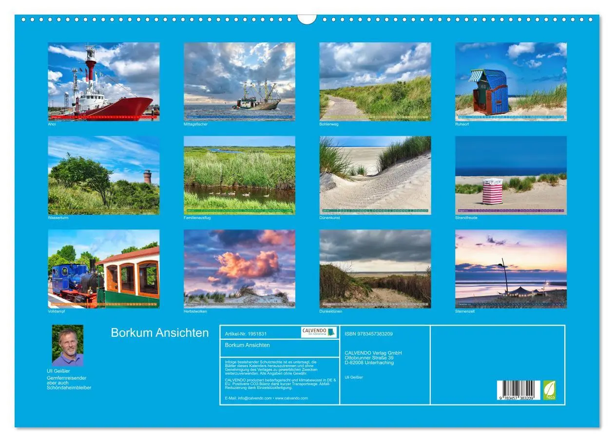 Bild: 9783457383209 | Borkum Ansichten (Wandkalender 2026 DIN A2 quer), CALVENDO...