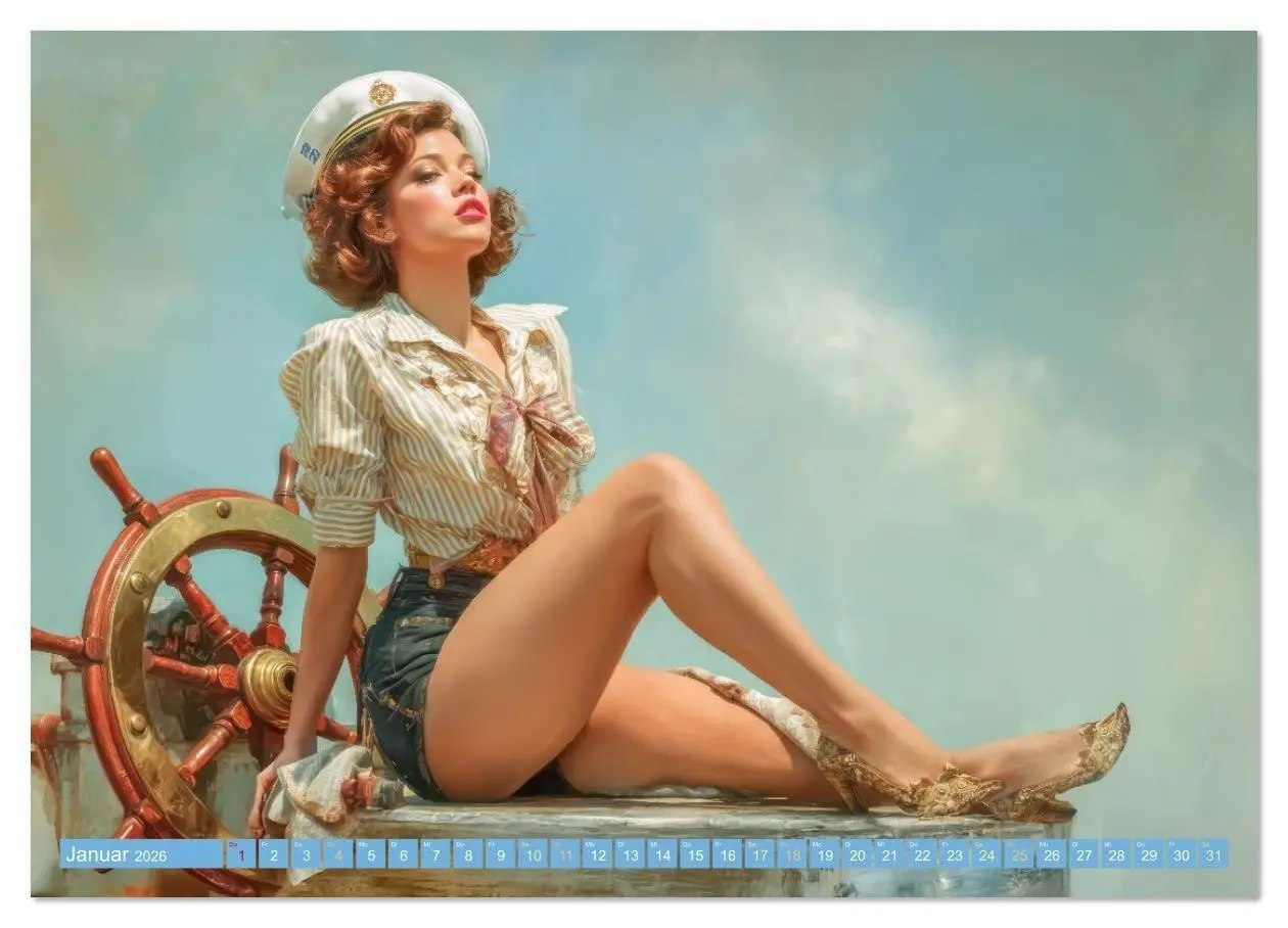 Bild: 9783516613209 | Retro Ästhetik - Pin-up Girls (Wandkalender 2026 DIN A2 quer),...