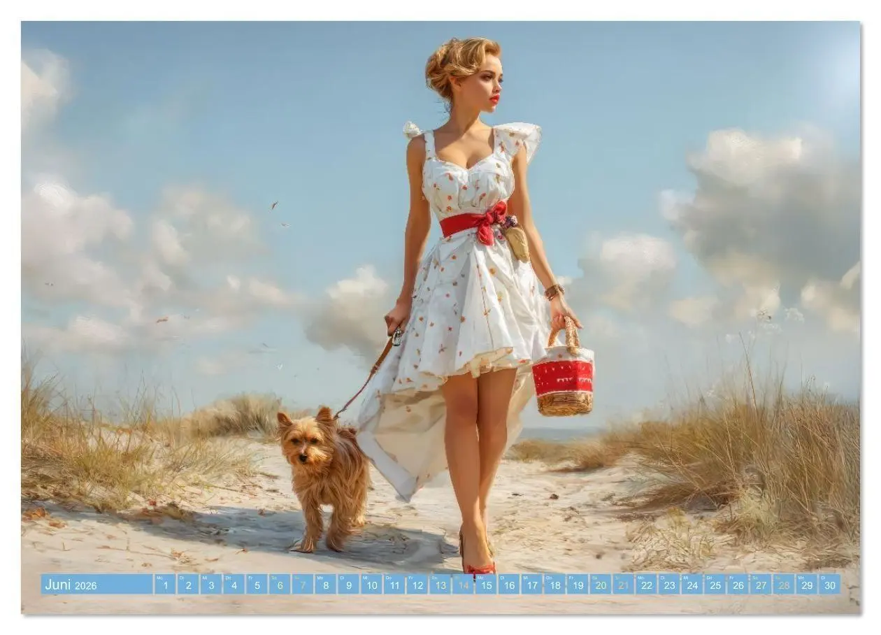 Bild: 9783516613209 | Retro Ästhetik - Pin-up Girls (Wandkalender 2026 DIN A2 quer),...