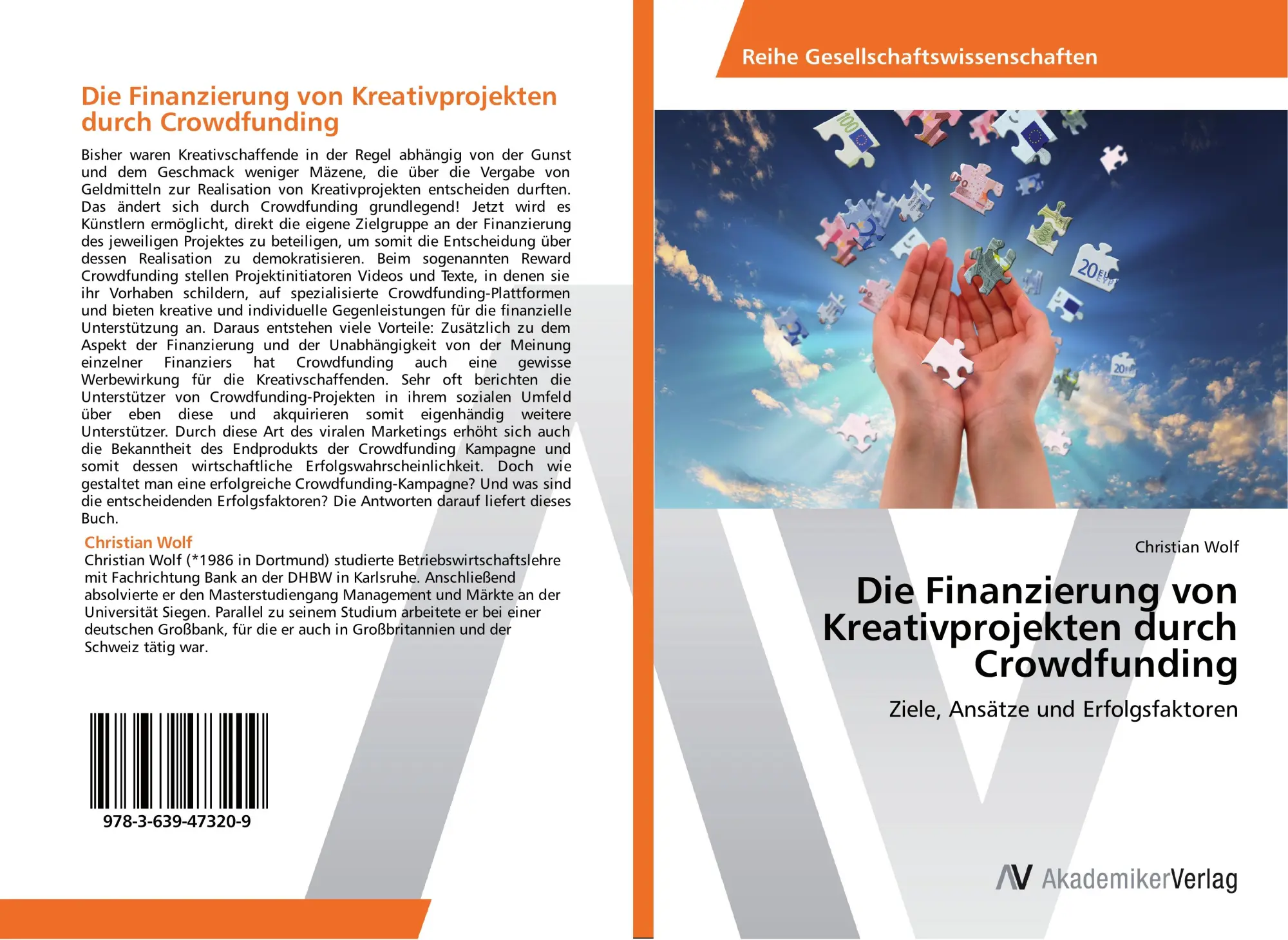 Cover: 9783639473209 | Die Finanzierung von Kreativprojekten durch Crowdfunding | Wolf | Buch