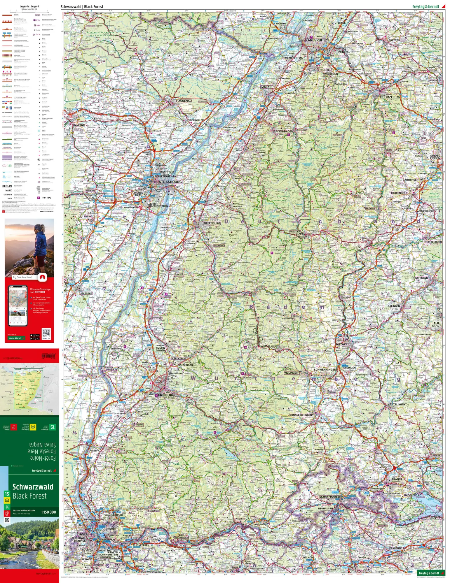 Bild: 9783707923209 | freytag &amp; berndt Straßenkarte Schwarzwald 1:150.000 | Freytag &amp; Berndt