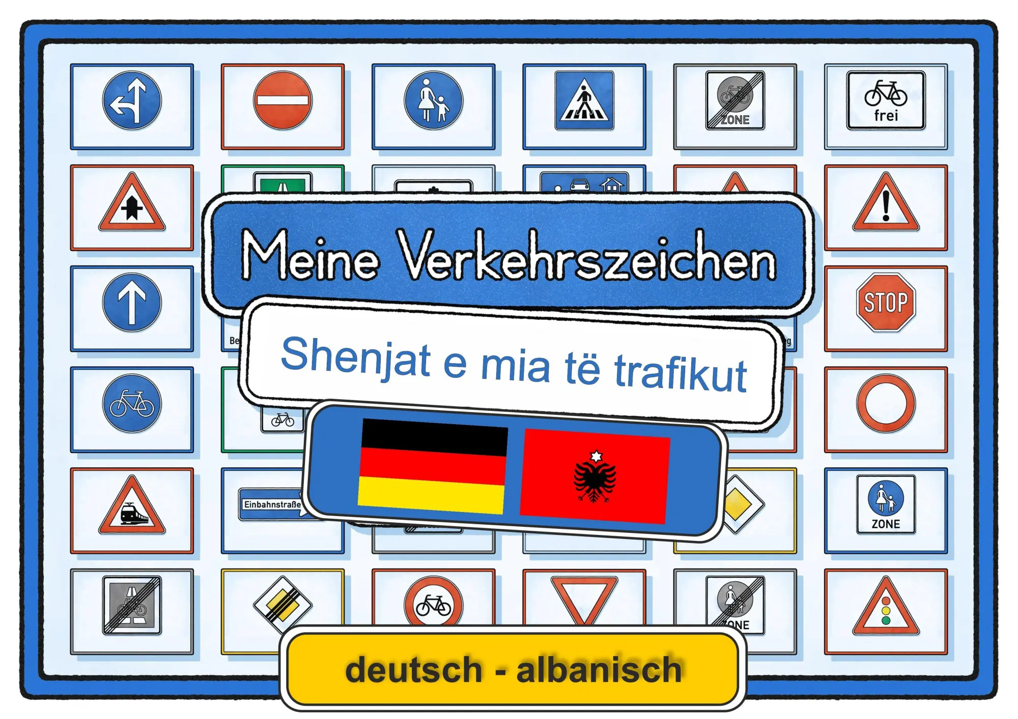 Cover: 9783912093209 | Meine Verkehrszeichen Lernkarten | deutsch/albanisch | Helga Momm