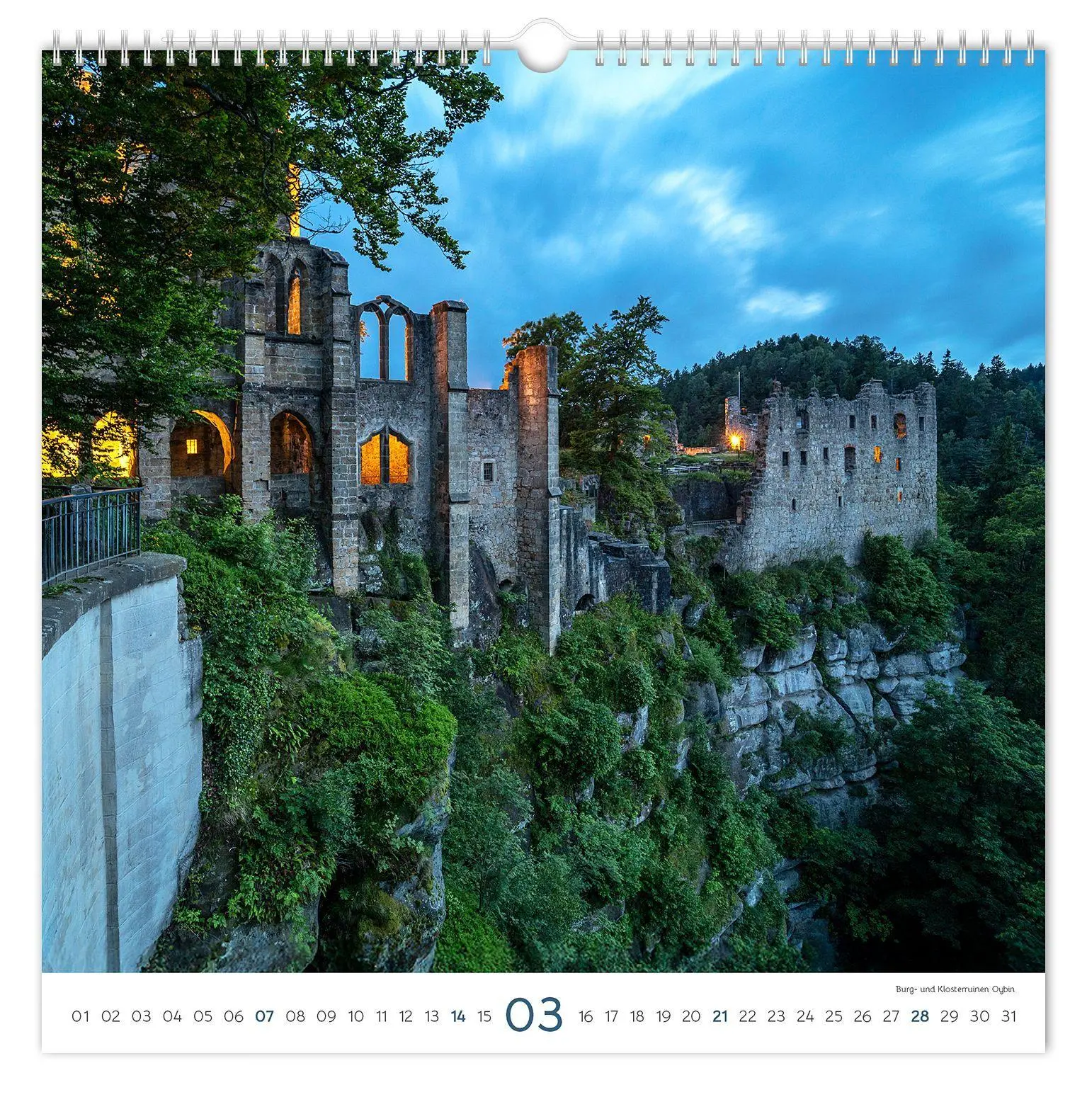 Bild: 9783912303209 | Kalender Burgen und Schlösser Sachsen 2027 | Peter Schubert | Kalender