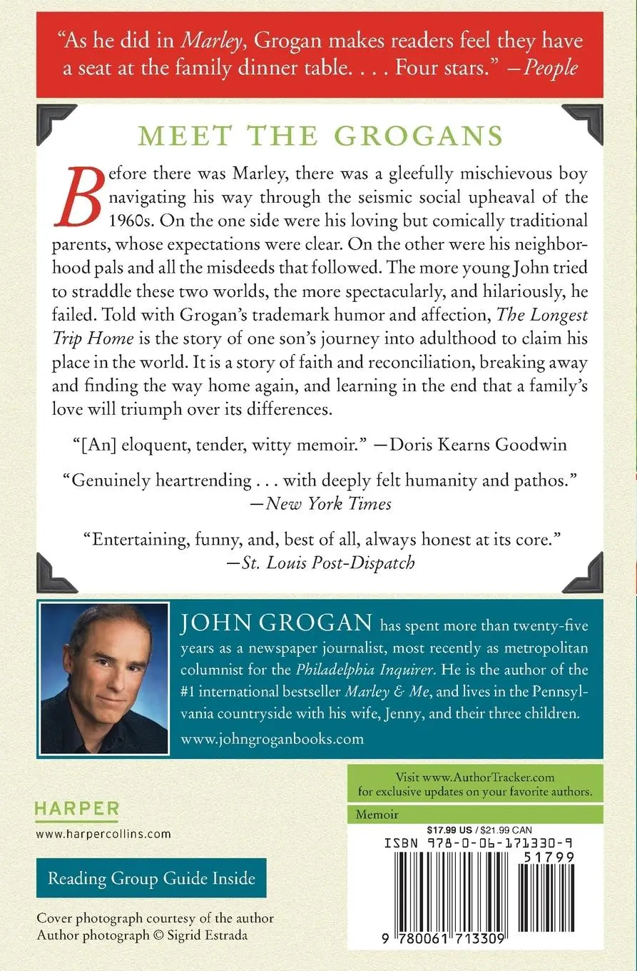 Rückseite: 9780061713309 | The Longest Trip Home | A Memoir | John Grogan | Taschenbuch | 2019