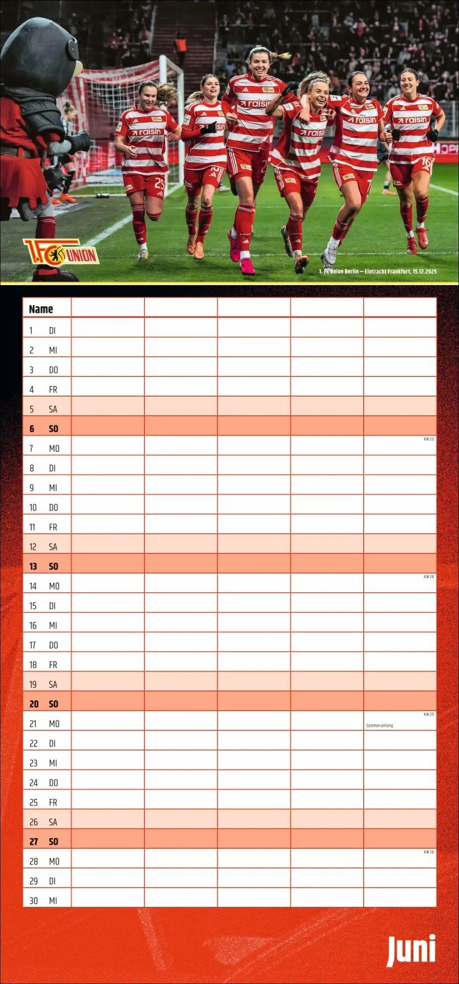 Bild: 9783756423309 | 1. FC Union Berlin Familienplaner 2027 | Kalender | 14 S. | Deutsch
