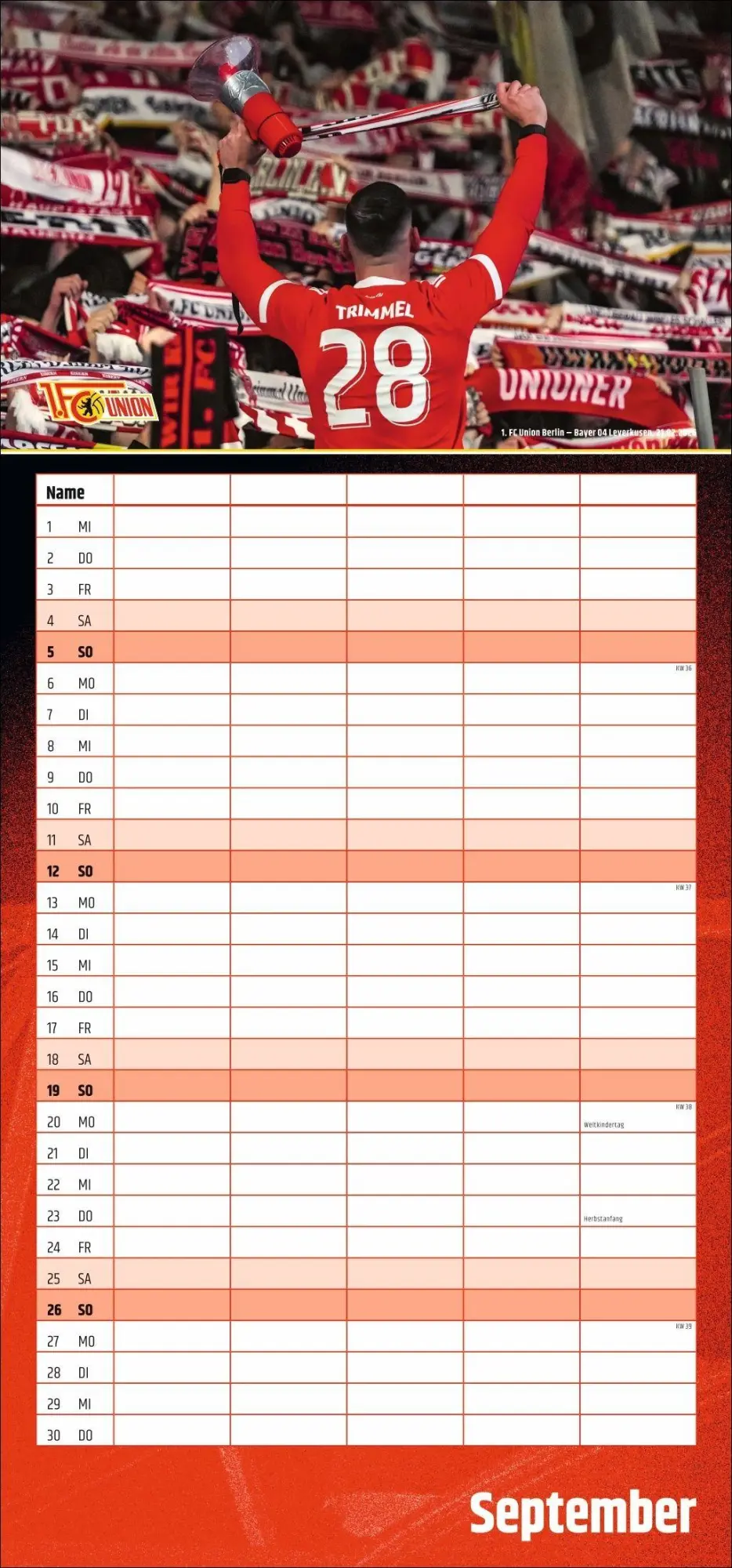 Bild: 9783756423309 | 1. FC Union Berlin Familienplaner 2027 | Kalender | 14 S. | Deutsch
