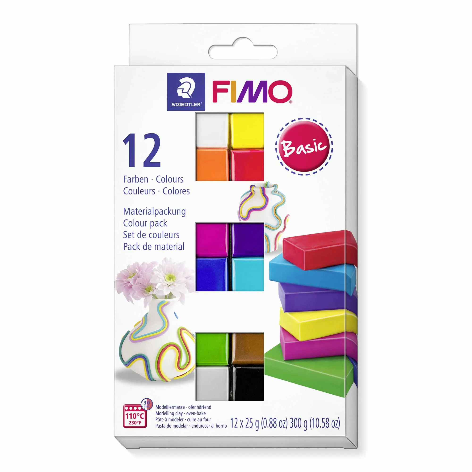 Cover: 4007817053409 | FIMO ofenhärtende Modelliermasse FIMO soft 8023 Basic Colours, 12 x...