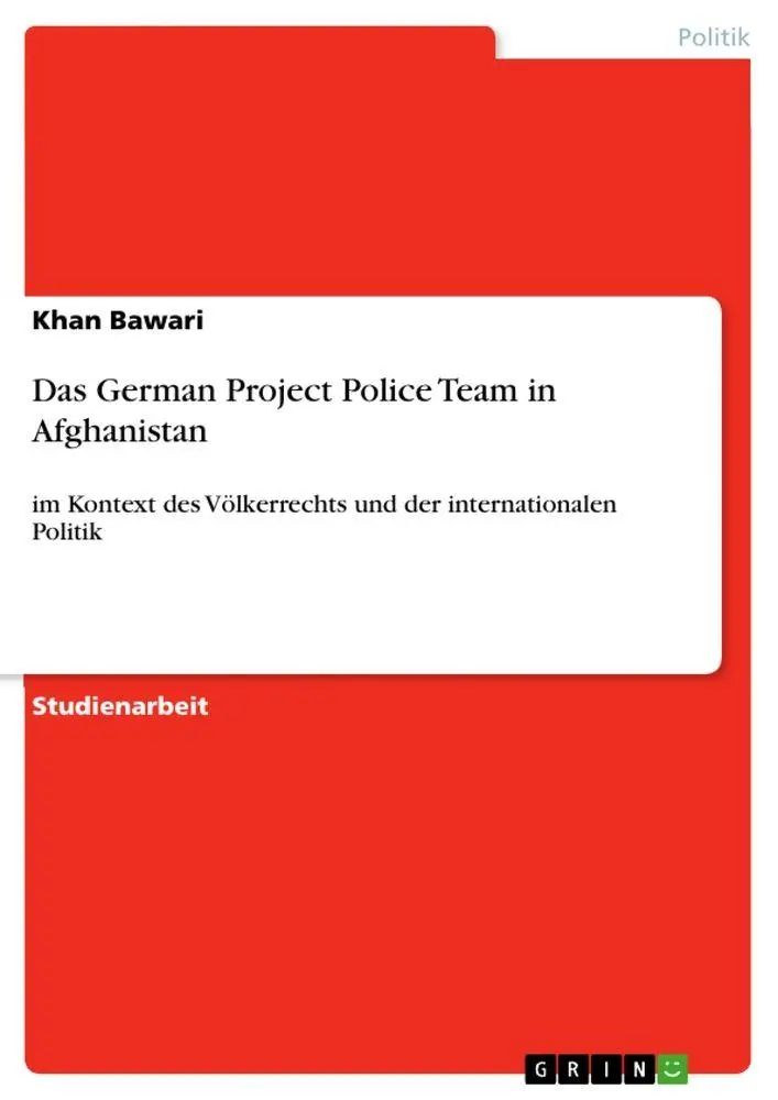 Cover: 9783389123409 | Das German Project Police Team in Afghanistan | Khan Bawari | Buch
