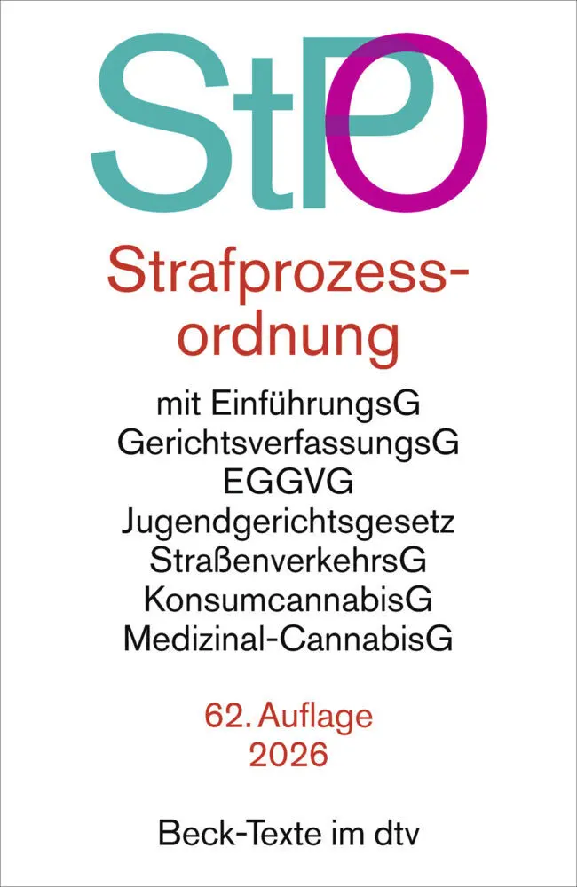 Cover: 9783423533409 | Strafprozessordnung. StPO | Taschenbuch | Beck-Texte im dtv | 438 S.
