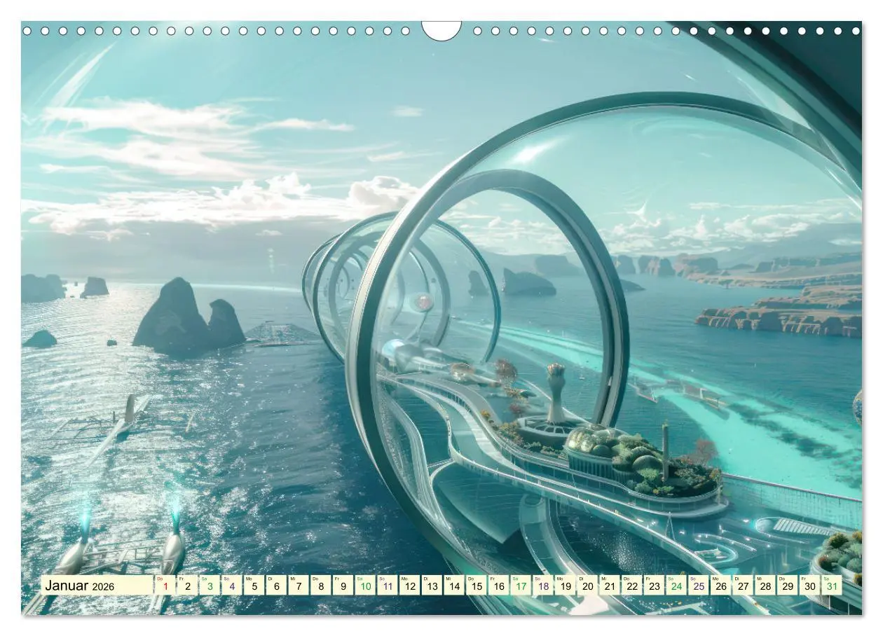 Bild: 9783457433409 | Science-Fiction Wasserwelten (Wandkalender 2026 DIN A3 quer),...