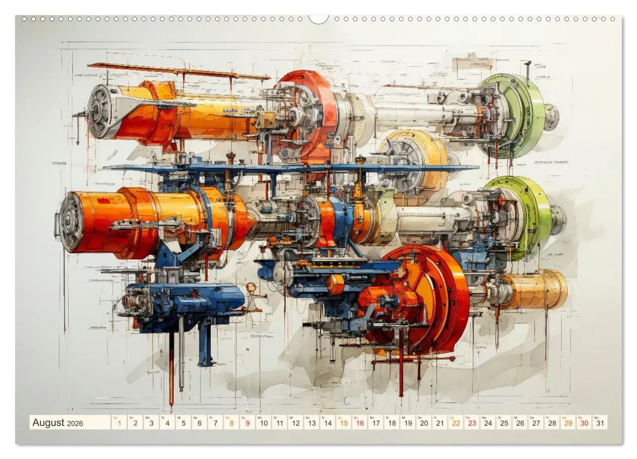 Bild: 9783457503409 | Maschinen Zukunft Kunst (Wandkalender 2026 DIN A2 quer), CALVENDO...