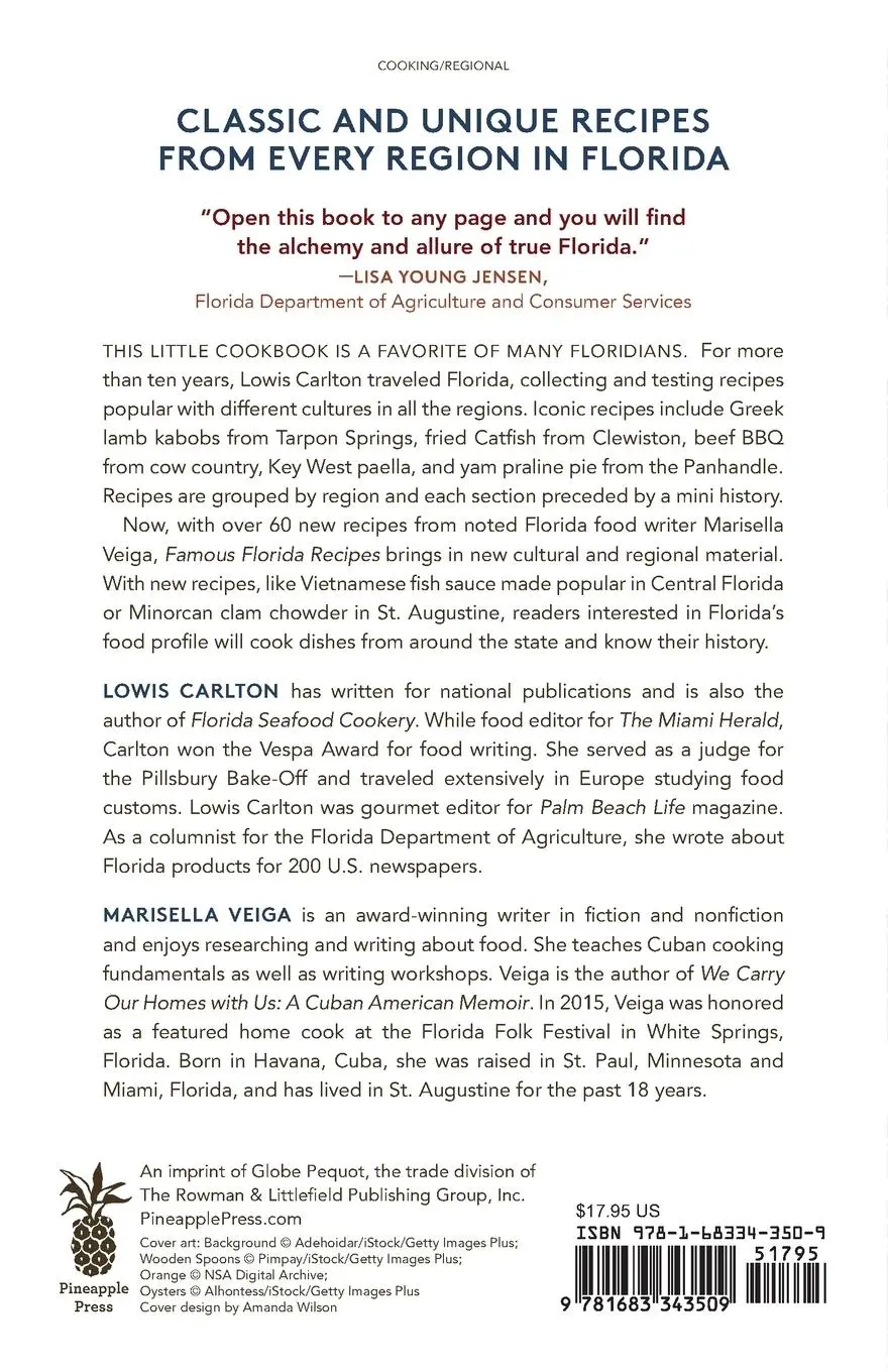 Rückseite: 9781683343509 | Famous Florida Recipes | Marisella Veiga | Taschenbuch | Englisch