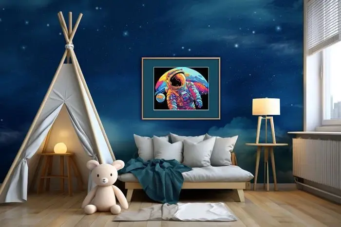 Bild: 4895225943609 | DIAMOND DOTZ - Diamond Painting Neon Astronaut | Kit (Bastelset)