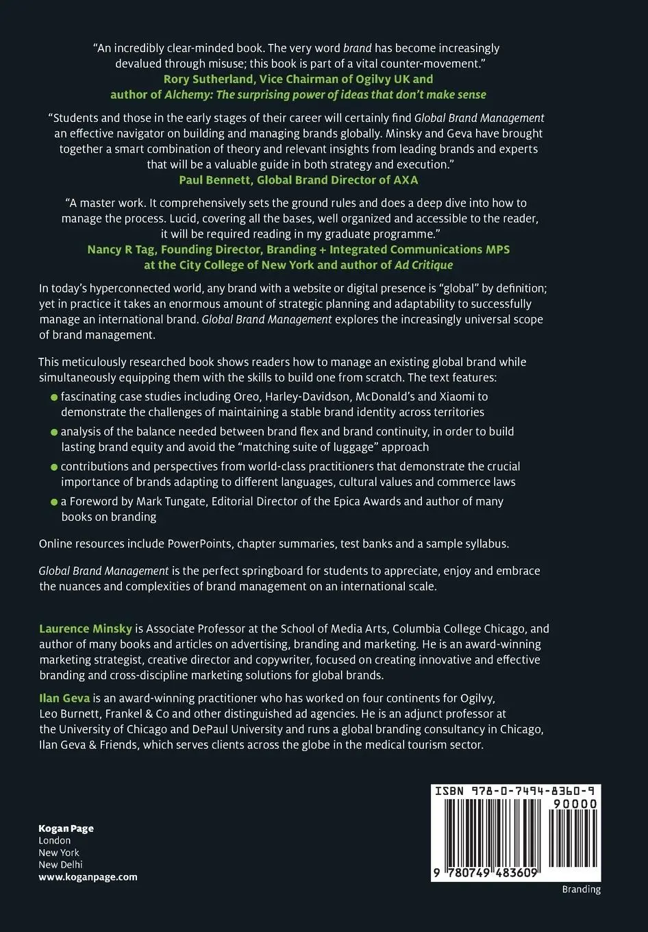 Rückseite: 9780749483609 | Global Brand Management | Laurence Minsky (u. a.) | Taschenbuch | 2019