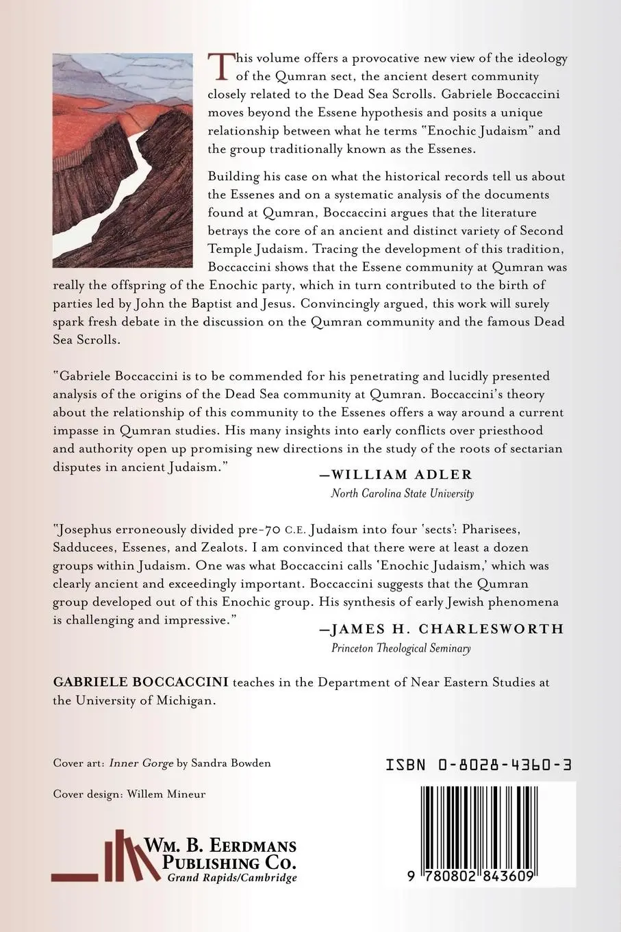 Rückseite: 9780802843609 | Beyond the Essene Hypothesis | Gabriele Boccaccini | Taschenbuch