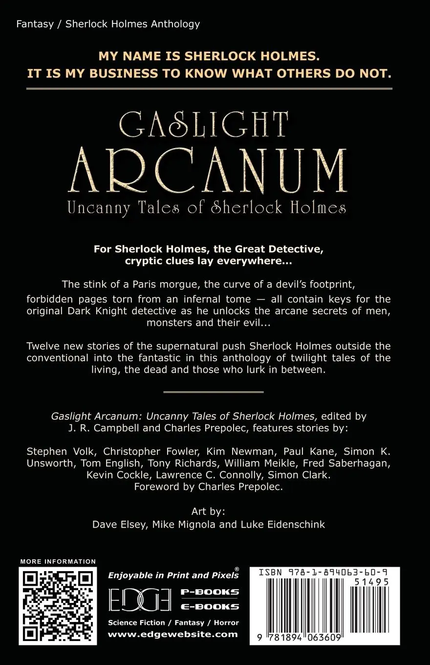 Rückseite: 9781894063609 | Gaslight Arcanum | Uncanny Tales of Sherlock Holmes | Campbell (u. a.)