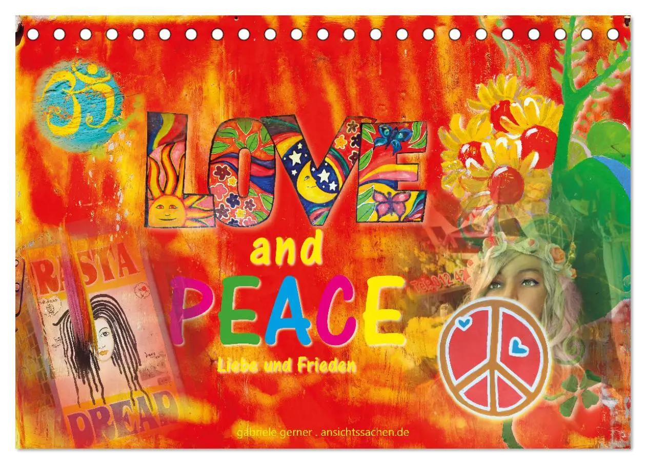 Cover: 9783457413609 | Love and Peace Liebe und Frieden (Tischkalender 2026 DIN A5 quer),...