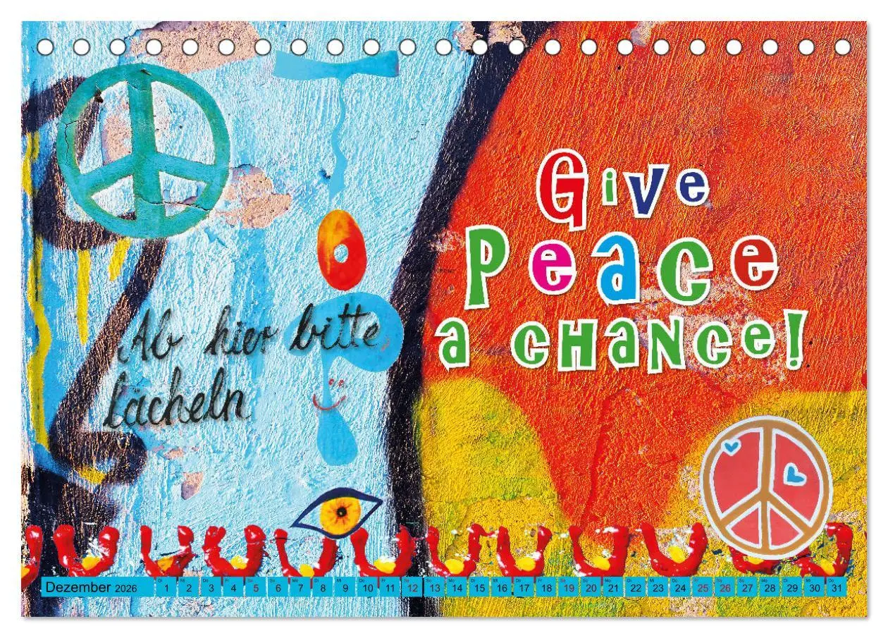 Bild: 9783457413609 | Love and Peace Liebe und Frieden (Tischkalender 2026 DIN A5 quer),...