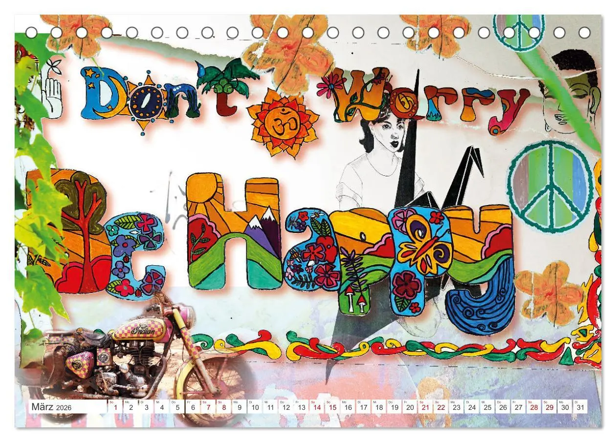 Bild: 9783457413609 | Love and Peace Liebe und Frieden (Tischkalender 2026 DIN A5 quer),...