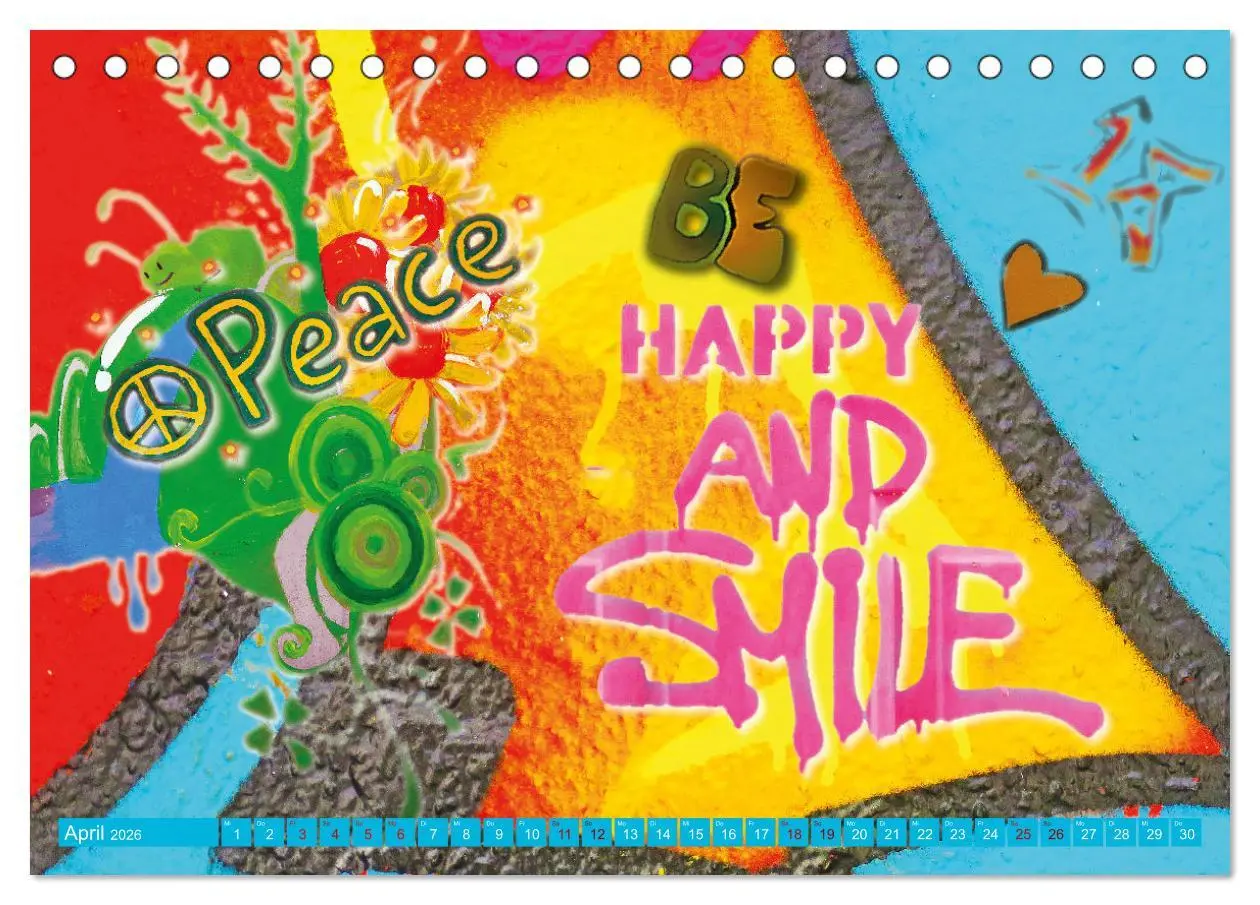Bild: 9783457413609 | Love and Peace Liebe und Frieden (Tischkalender 2026 DIN A5 quer),...