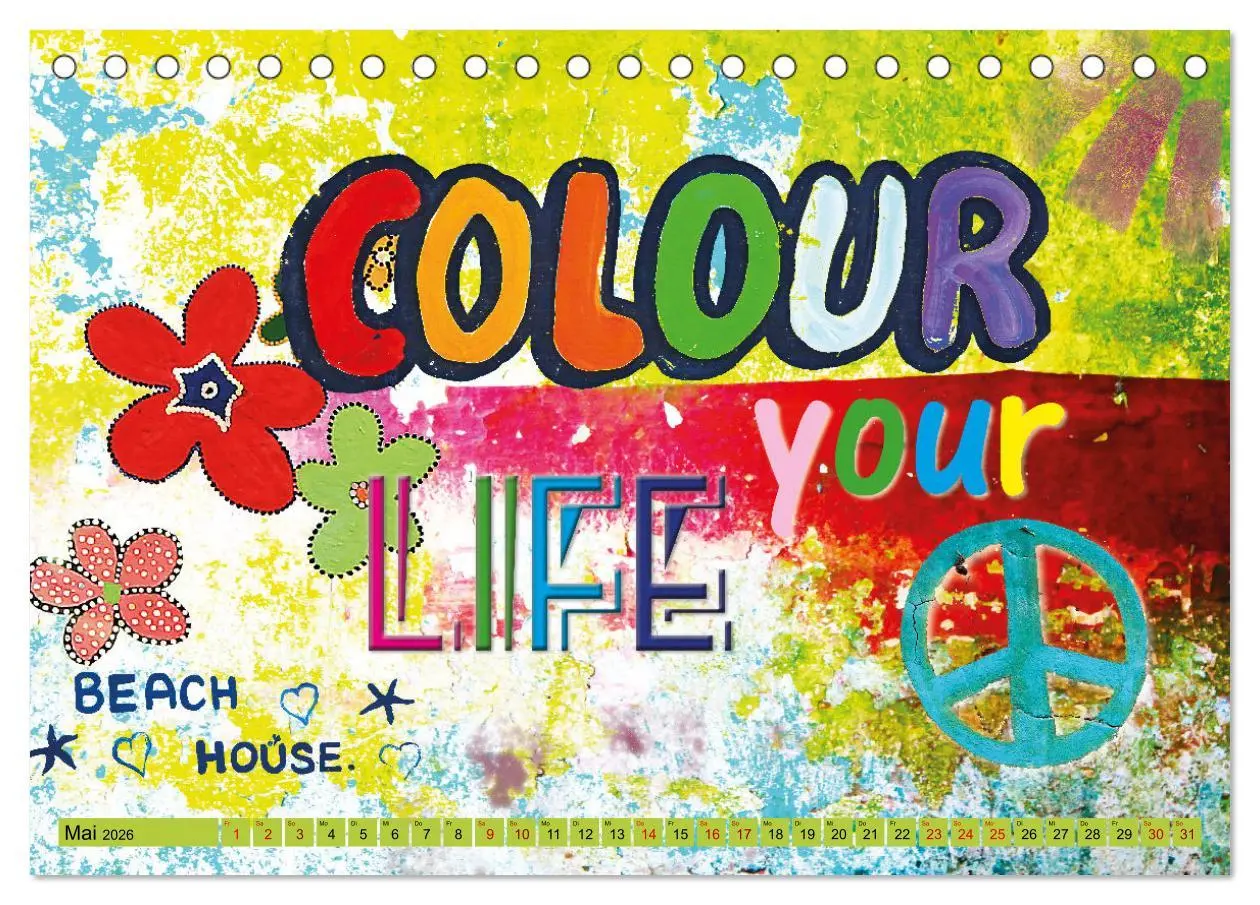 Bild: 9783457413609 | Love and Peace Liebe und Frieden (Tischkalender 2026 DIN A5 quer),...
