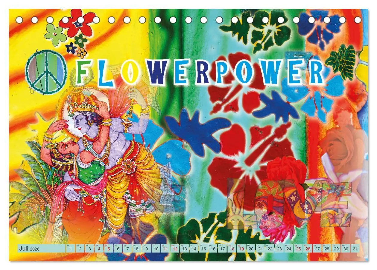 Bild: 9783457413609 | Love and Peace Liebe und Frieden (Tischkalender 2026 DIN A5 quer),...