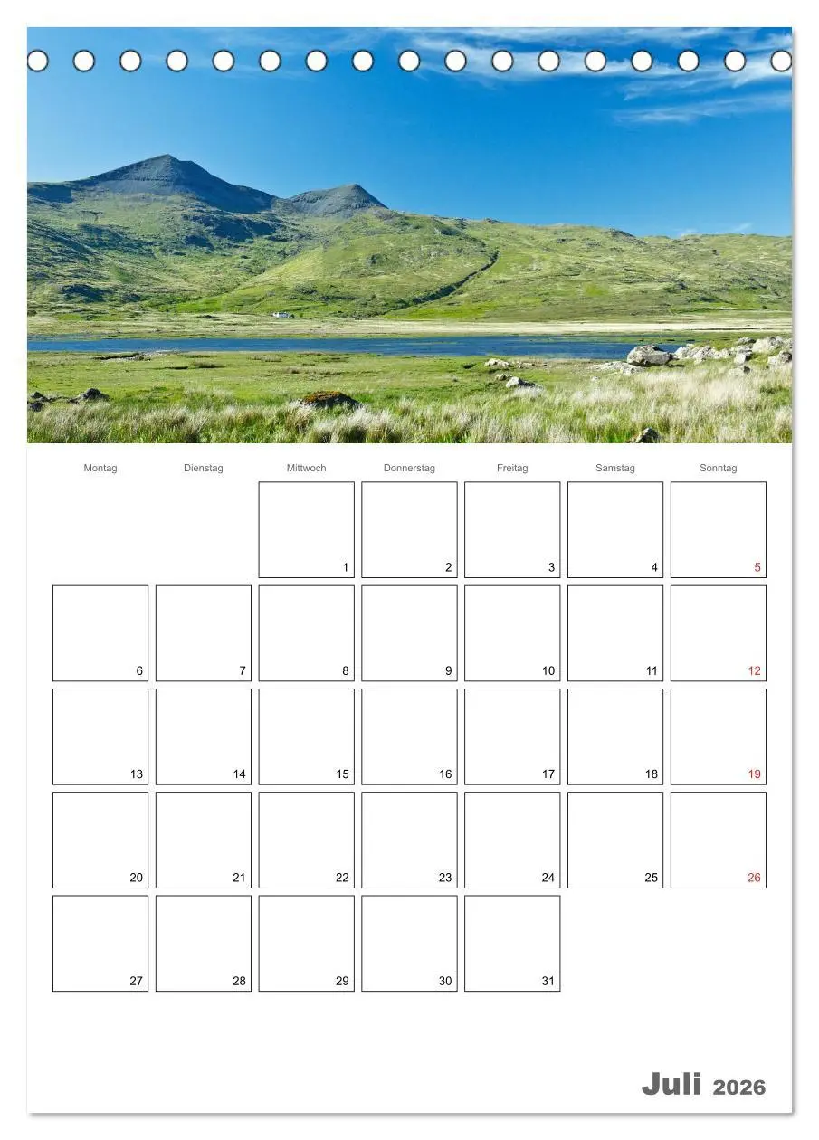 Bild: 9783516433609 | Schottland für Naturliebhaber (Tischkalender 2026 DIN A5 hoch),...