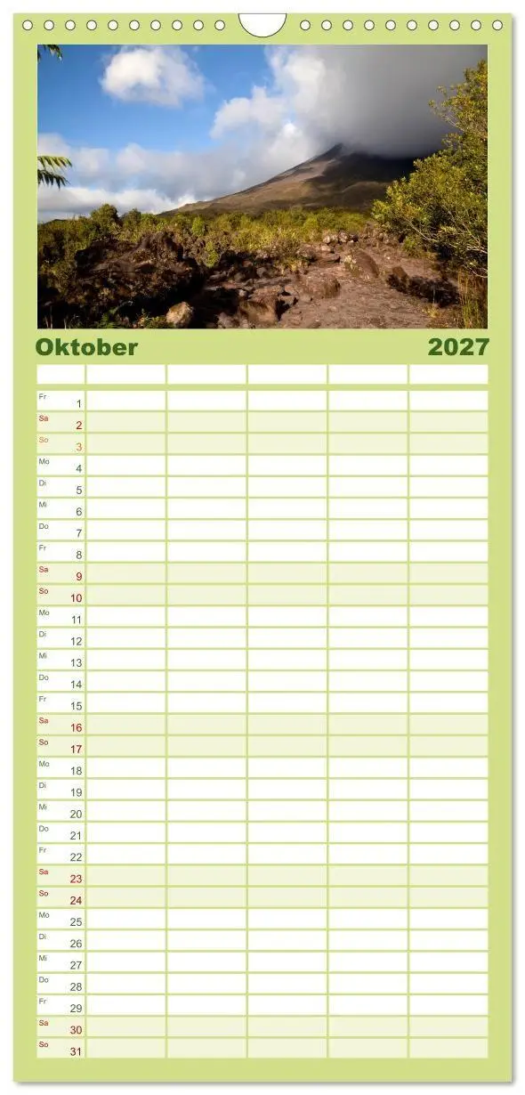 Bild: 9783594343609 | Familienplaner 2027 - Costa Rica mit 5 Spalten (Wandkalender, 21 x...