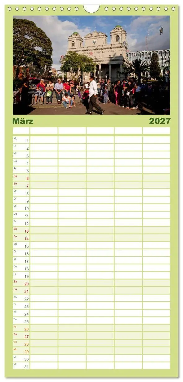 Bild: 9783594343609 | Familienplaner 2027 - Costa Rica mit 5 Spalten (Wandkalender, 21 x...