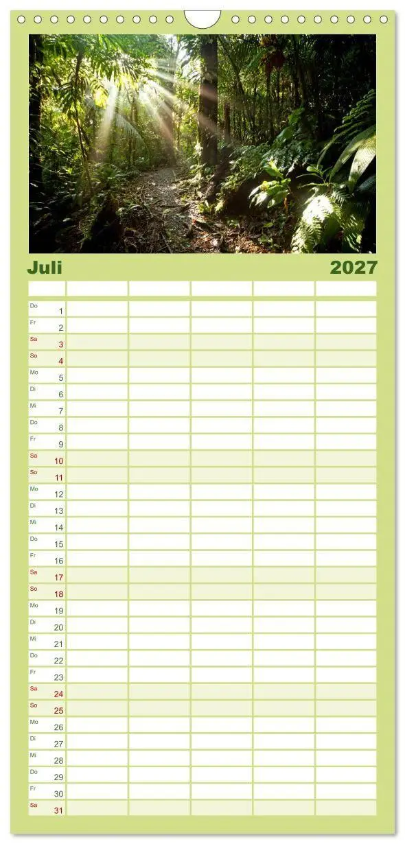 Bild: 9783594343609 | Familienplaner 2027 - Costa Rica mit 5 Spalten (Wandkalender, 21 x...