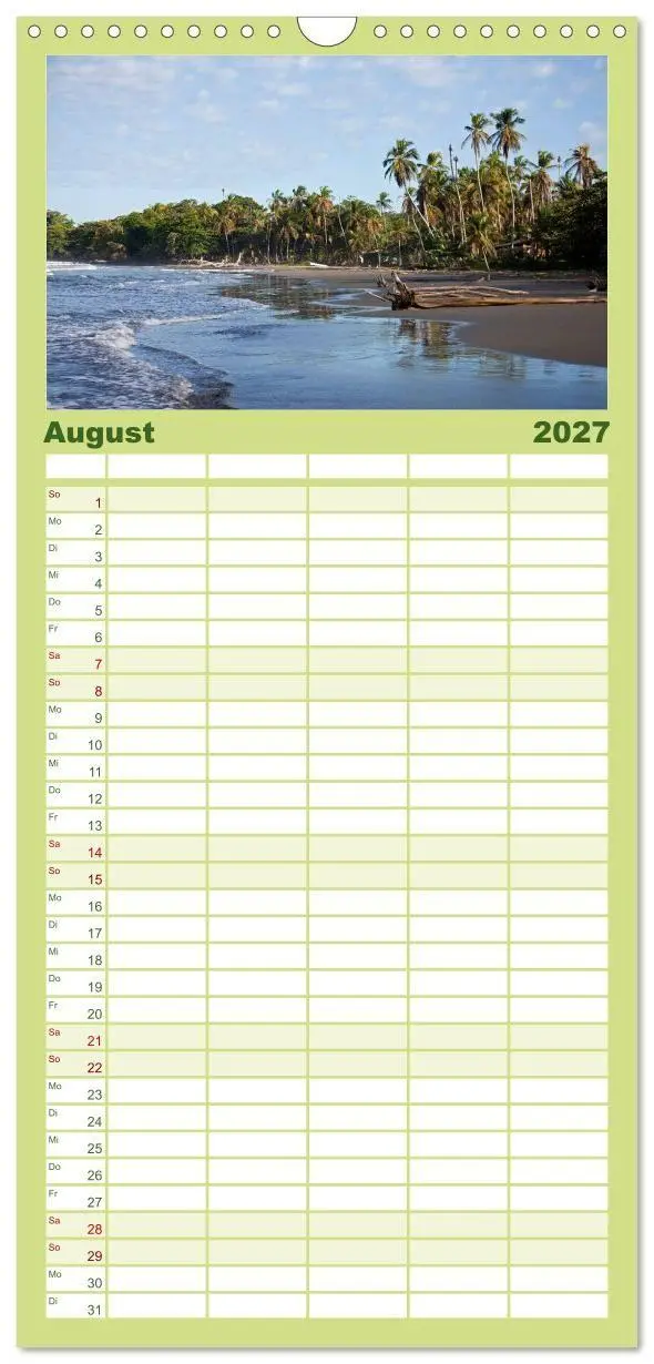 Bild: 9783594343609 | Familienplaner 2027 - Costa Rica mit 5 Spalten (Wandkalender, 21 x...