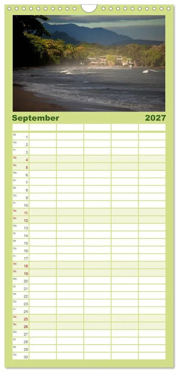 Bild: 9783594343609 | Familienplaner 2027 - Costa Rica mit 5 Spalten (Wandkalender, 21 x...