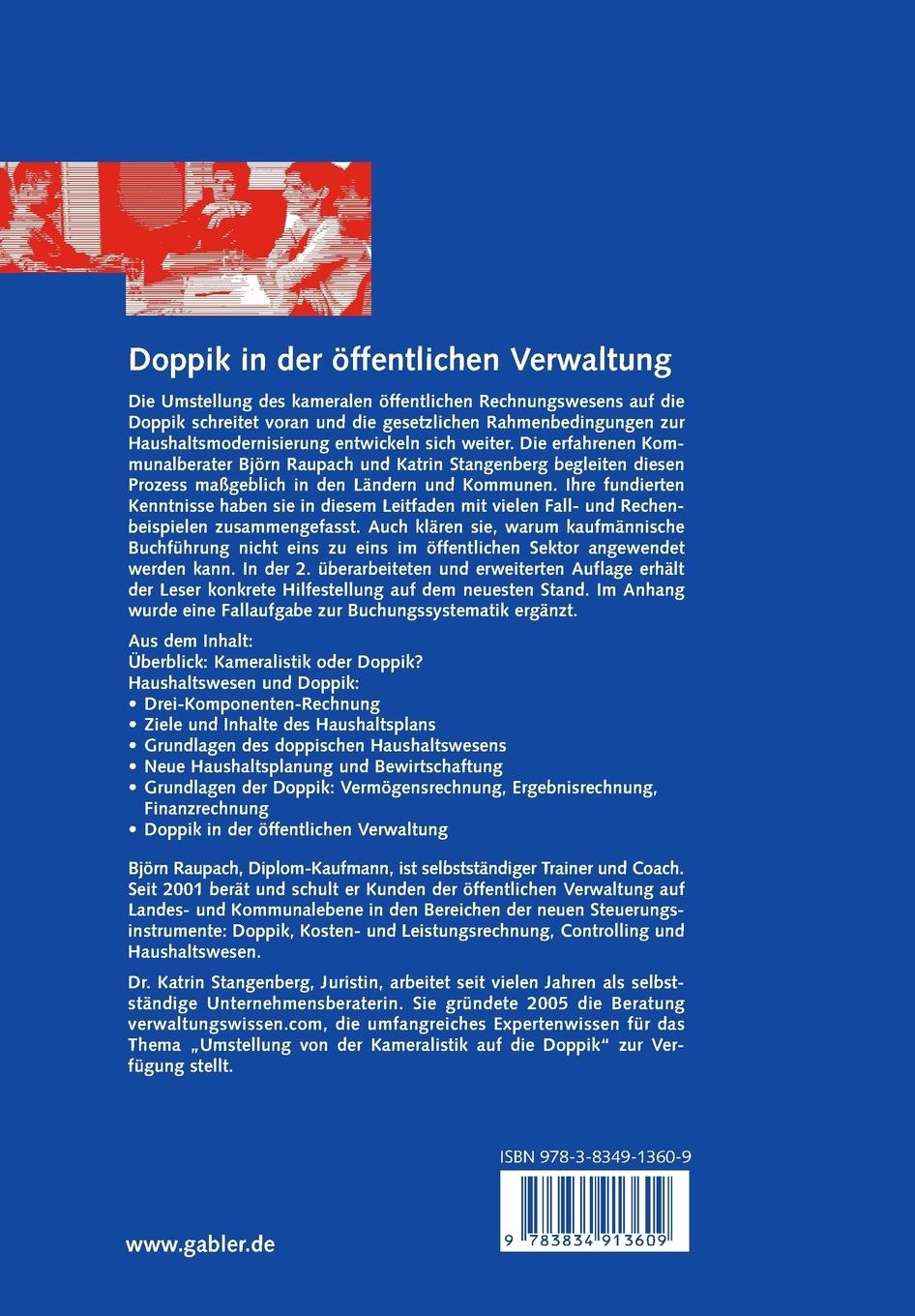 Rückseite: 9783834913609 | Doppik in der öffentlichen Verwaltung | Katrin Stangenberg (u. a.)